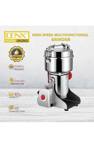Denx مطحنة، تقنية طحن فائقة الدقة، يمكنها طحن حبوب وحبوب البن، مطحنة سعة 800 جرام، آلة