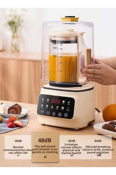 Denx Intelligent Food Blender, Smart Touch Blender 600W 1.5L With soundproof cover