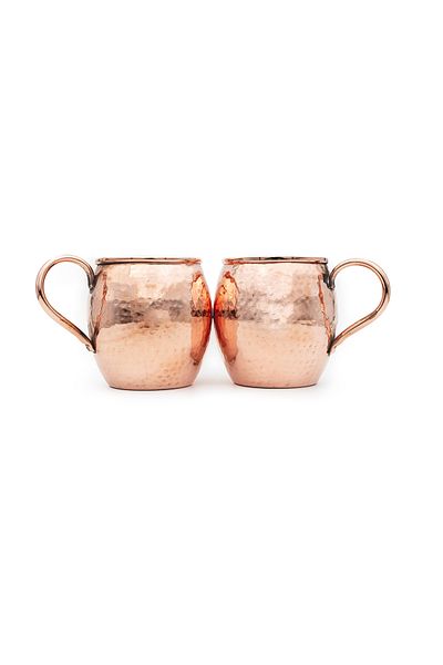 ANTEPSEPETİ 2-Piece Copper Hammered Chubby Cup