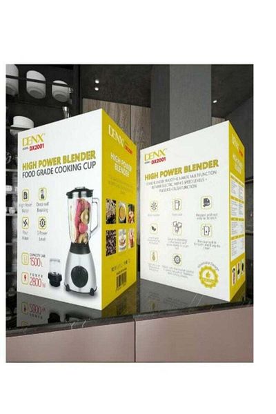 Denx خلاط كهربائي عالي القدرة، سعة ١.٥ لتر، بخمس سرعات، وكوب طهي آمن، وسهل الاستخدام.
