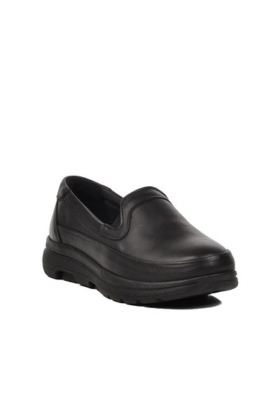 FOREX Black Genuine Leather Women's Casual Shoes Forex 1049 Z