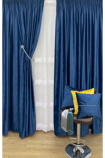 Liz Line Set doua draperii catifea, cu bride si rejansa lata, "Velvet lux" by Liz Line, 2x400x245-DR5034