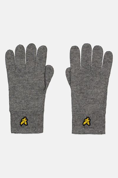 Lyle & Scott Men 1 Pair Knitted Gloves, Grey
