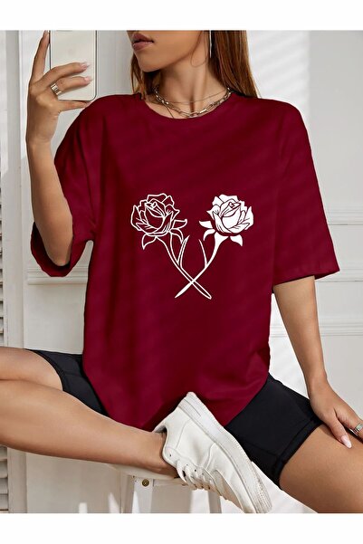 ship master Μπλουζάκι υπερμεγέθη λευκό μαύρο λουλούδι