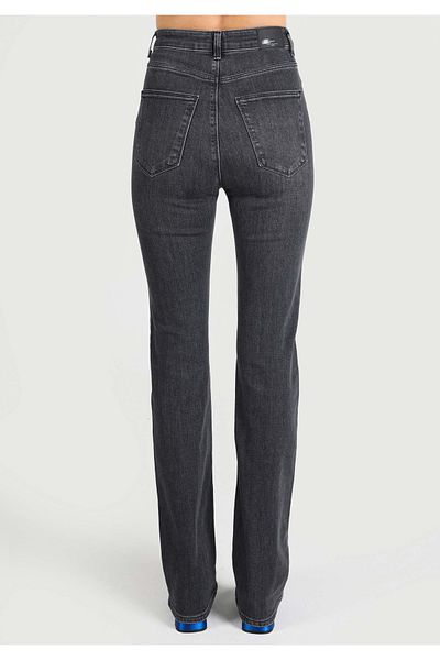Colin's Pantaloni negri din denim pentru femei Flare Fit cu talie înaltă