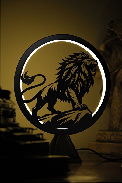artolie Aslan Silüet Lamba, Gece Lambası, Masa Lambası, Çocuk Odası Led gs