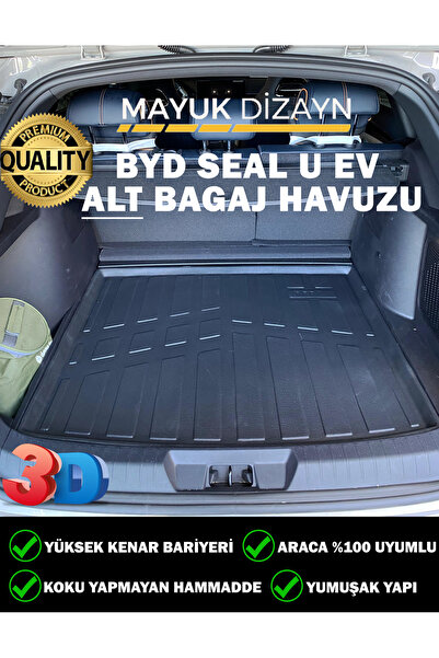 Mayuk Dizayn BYD Seal U EV 2023-2024-2025 Model Araca Özel 3D ALT Bagaj Havuzu