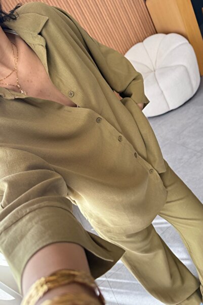 My Blog Khaki Lirio ing nadrágos öltöny - 8674