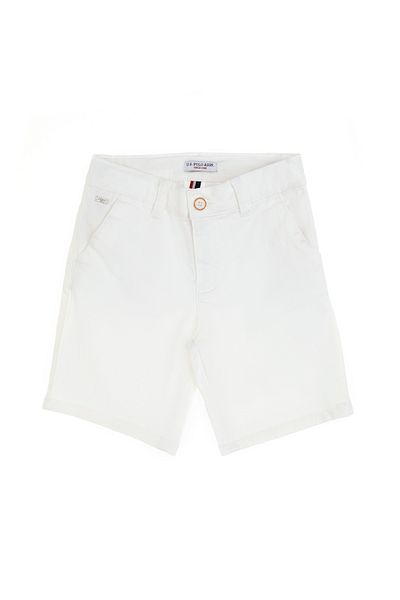 U.S. Polo Assn. Boy's White Woven Shorts 50300540-Vr013