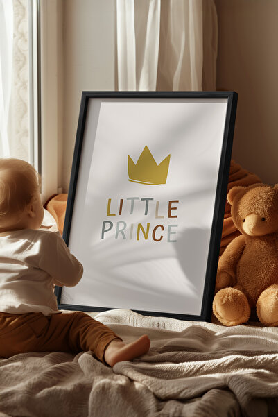 Basquiart Poster cu ramă neagră pentru camera copiilor, camera bebelușilor, t...