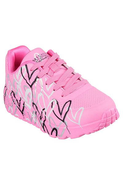 SKECHERS UNO LITE METALLIC LOVE for girls sneakers pink