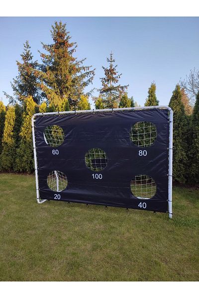 zola Poartă de fotbal, cu fileu și prelată, 170 x 240 x 85 cm