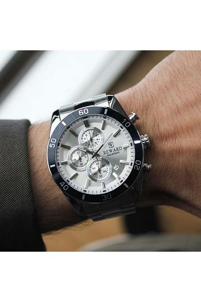 Reward Excellent Rwa146811 Silver Color Stainless Steel Men Wrist Watch