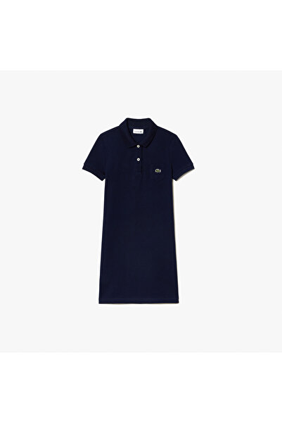 Lacoste Kız Çocuk Kısa Kollu Polo Yaka Lacivert Elbise