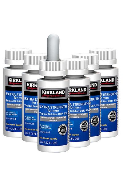 Kirkland Signature Set de tratament, Kirkland, stimulează creșterea și oprește căderea părului, inclusiv pipetă, 6 x 60 ml
