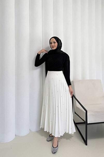 Melike Tatar Πέτρινη Πλισέ Φούστα 32-3541