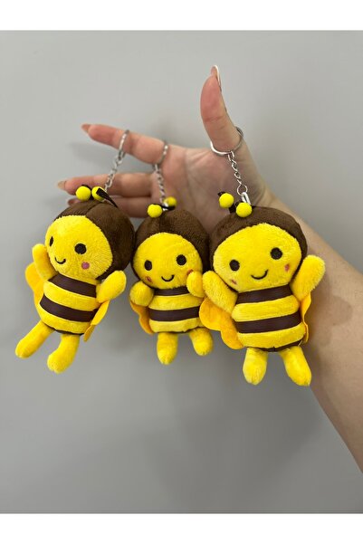 Miamantra Arı Maya Şeklinde Peluş Anahtarlık/Çanta Süsü Anahtarlık Peluş Arı