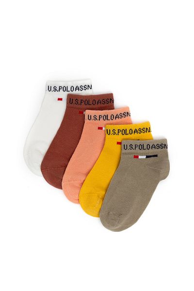 U.S. Polo Assn. 5-pack slipper socks for kids - regular fit - stylish and comfortable design