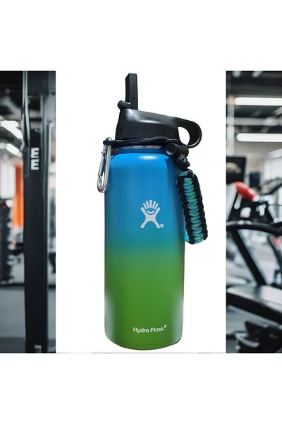 Hydro Flask Vacuum Insulated Stainless Steel Water Bottle With Lid, Grip System And Straw