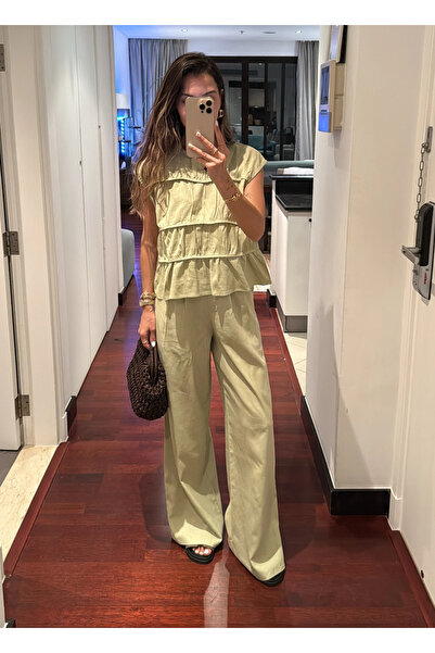 My Blog طقم بنطلون بلوزة مينت ميلورا - 2025145