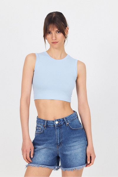 Rays Tricou albastru cu gât rotund 9189M