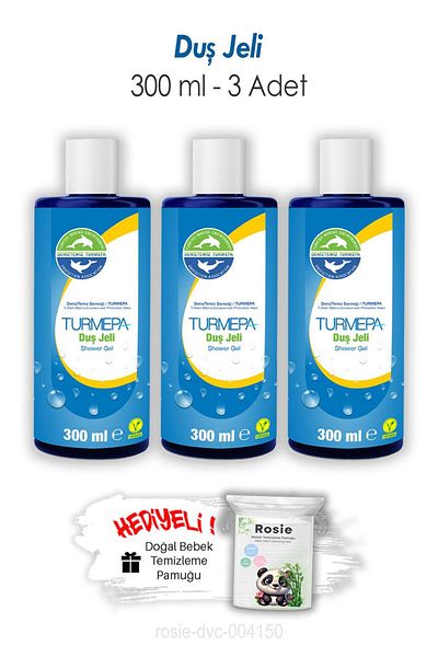 Turmepa Shower Gel 300 ml 3 Pieces and Rosie