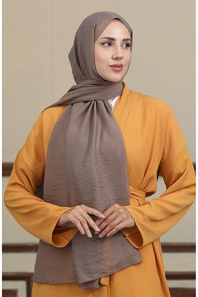 sefamerve Madame Mary Aerobin Shawl 19078-25 Καφές με γάλα
