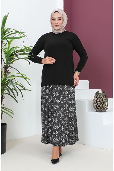 sefamerve Fusta neagra din vascoza - Marime Plus, Piesa, 4360L-01