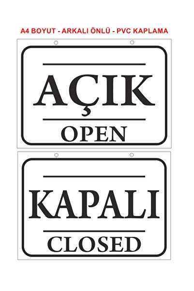 Outdoor One A4 Size Pvc Coating - Open Closed Lettering Sheet, Store Door Routing