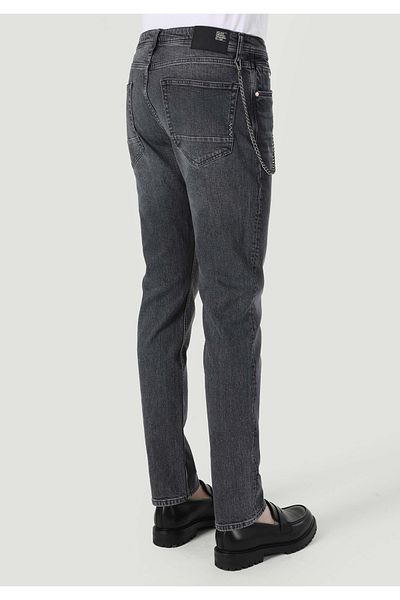Colin's Pantaloni de jeans negri pentru bărbați, cu talie joasă, cu picioare drepte