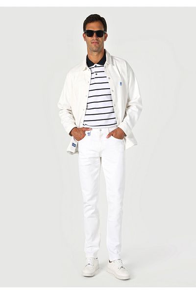 Colin's Ανδρικό λευκό τζιν παντελόνι Straight Fit