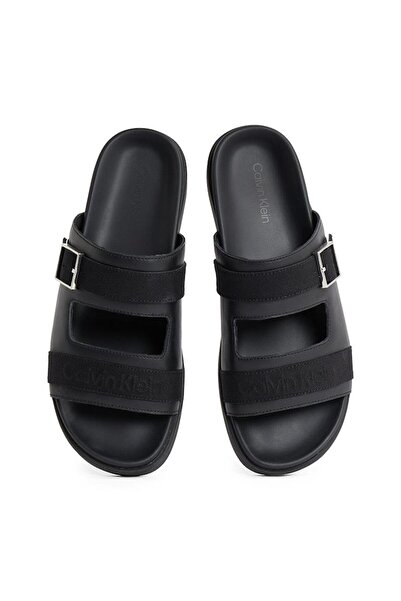 Calvin Klein Erkek DOUBLE STRAP W/ BUCKLE LOGO Sandalet