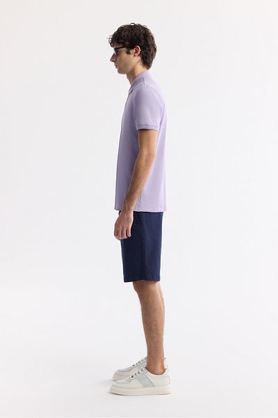 Avva Ανδρικό μπλουζάκι Polo Neck Lilac - 100% βαμβάκι, γρήγορο στέγνωμα, χωρίς μπούκλες B 001032