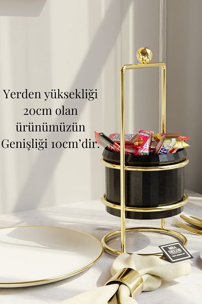 mba decor metal bending art Mba Decor Black Gold Sugar Bowl – Modern Pedestal Presentation Bowl & Turkish Delight Bowl |   Decorative Gift