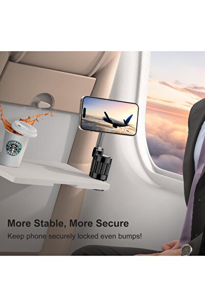 m.tk moveteck 360 Dönebilen Araç İçi Telefon Tutucu Kıskaçlı Magsafe Destekli Masa Üstü Uzayabilen Sıkıştırmalı