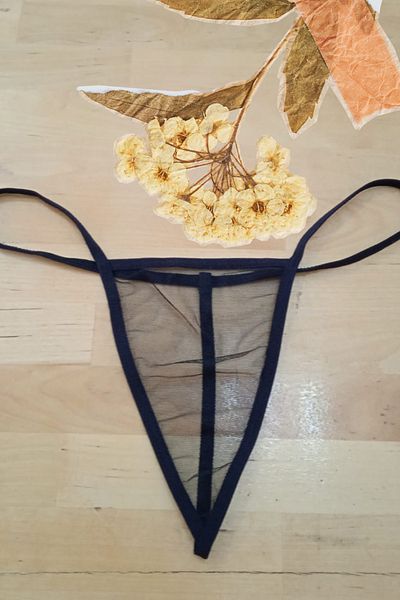 Anastasia Underwear String Thong Panties Stylish Model Designed with Tulle and Micro Fabric
