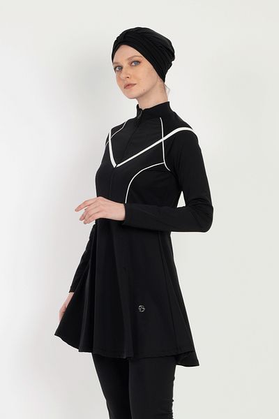 InStyle Black Hijab Swimsuit - 6016 Model