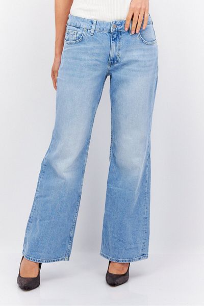 Esprit Women Regular Fit Washed Stretchable Denim Jean, Blue