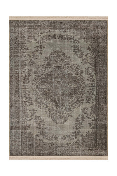 Rugs Modern Halı Memlük Koleksiyonu Gri Temalı Geleneksel Vintage Desenli Dok...