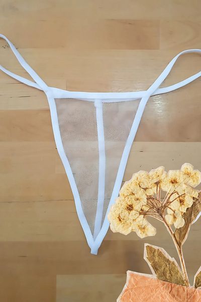 Anastasia Underwear String Thong Panties Stylish Model Designed with Tulle and Micro Fabric