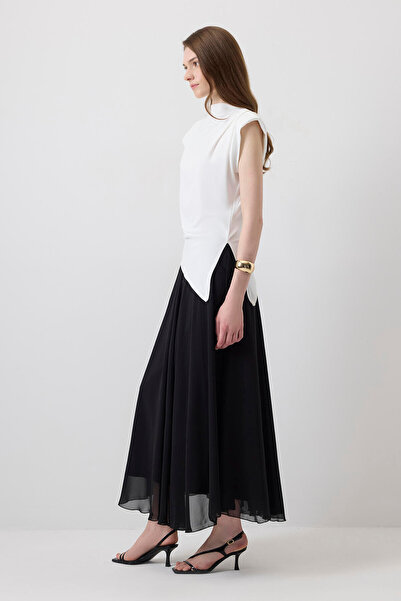 Touché Privé OMUZ PİLE DETAYLI BLUZ