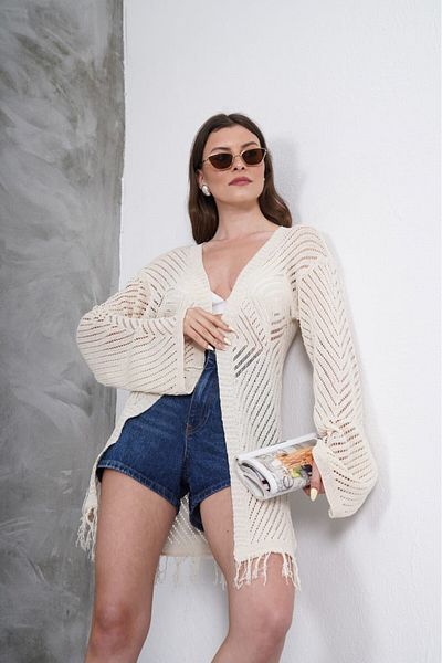 H&E LUXURY DESIGN Women's Openwork Summer Cardigan