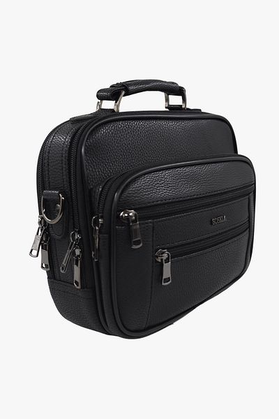 SOSELA 45-3027 Large Size Men's Black Handbag