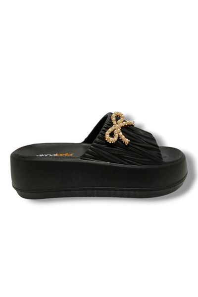 AKINAL Akınal E462.Z.0001 Eva Anatomical Pearl Stone Ribbon Women's Slippers