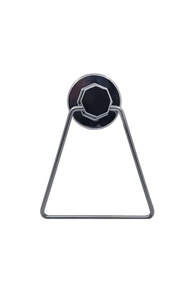 flores Metal towel holder, mechanical or suction cup attachment, shiny chrome, Z18467, 155 mm