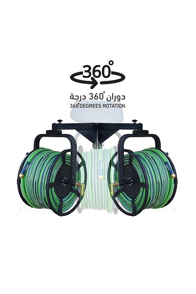 ALAYED Advanced Metal Reel with 360-Degree Rotation - 30M, 16mm Black