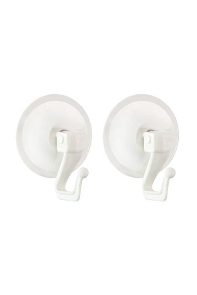 flores Plastic hanger, with suction cup, white, 2 pcs / set
