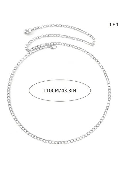 Mihra Aksesuar Tek toplu zincir kemer abiye elbise toparlayıcı 110 cm