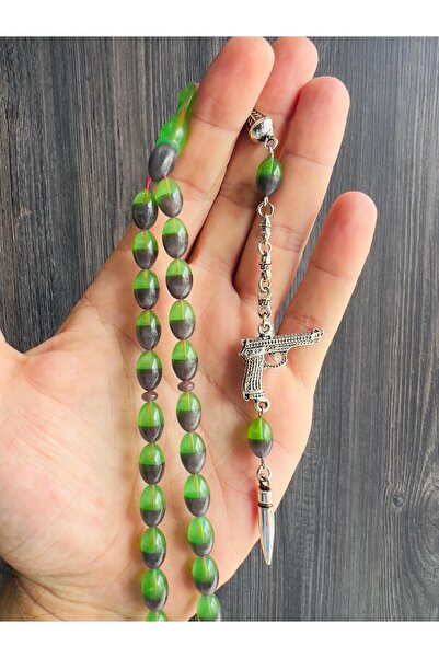 TTS TÜRK TESBİH SANATI Airplane Glass Rosary, Alpaca Tassel Detailed, Men's Collectible Rosary