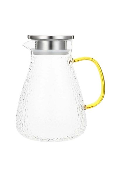 Quasar & Co. Teapot, Quasar & Co.®, with filter, lid, 1450 ml, borosilicate glass/stainless steel, transparent